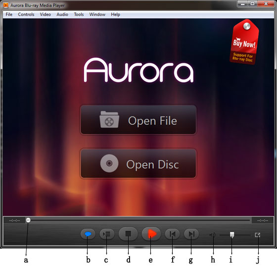 Aurora Blu-ray Player Interface