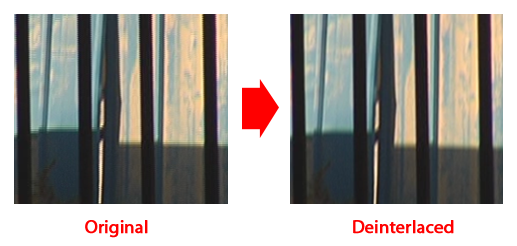 Interlaced vs  Deinterlaced